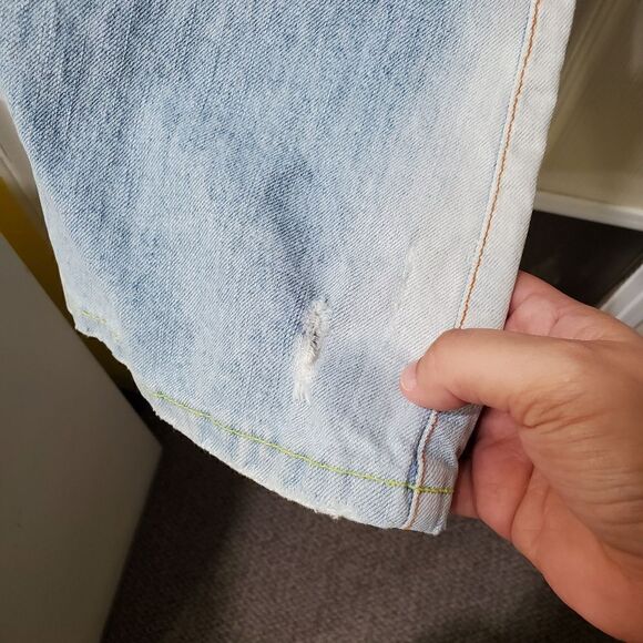 DenimCo light wash bootcut distressed jeans size 12 - Picture 3 of 12